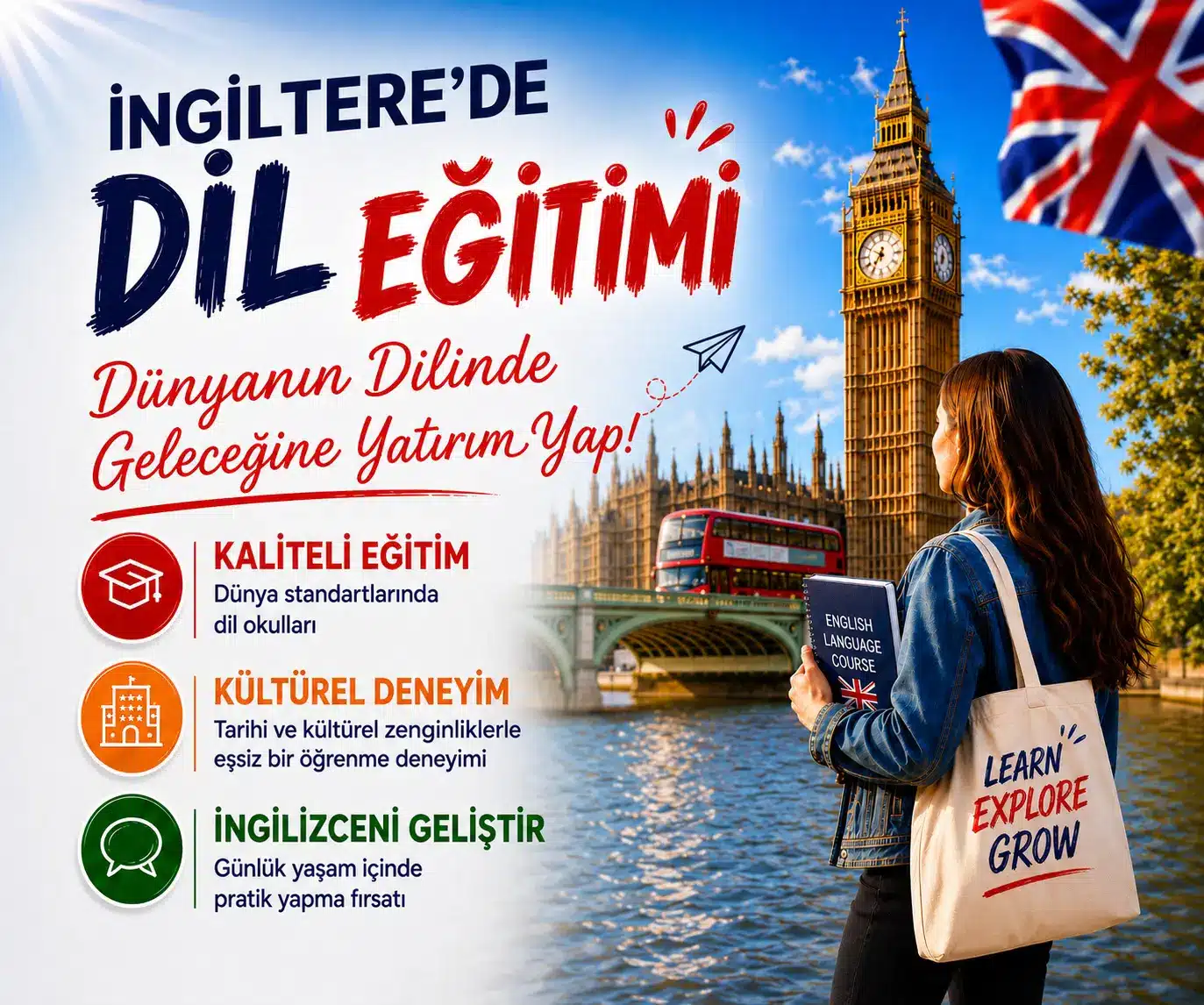 İngiltere'de Dil Eğitimi Mobil